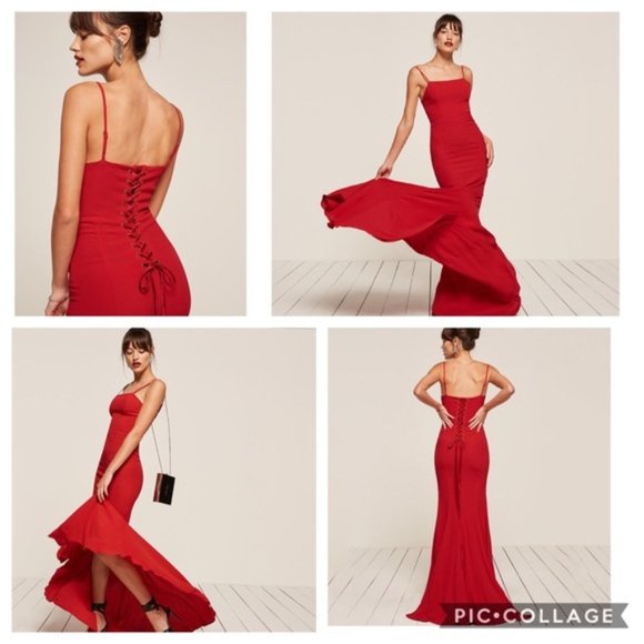 Reformation Dahlia Dress in Cherry NWT - Picture 7 of 8